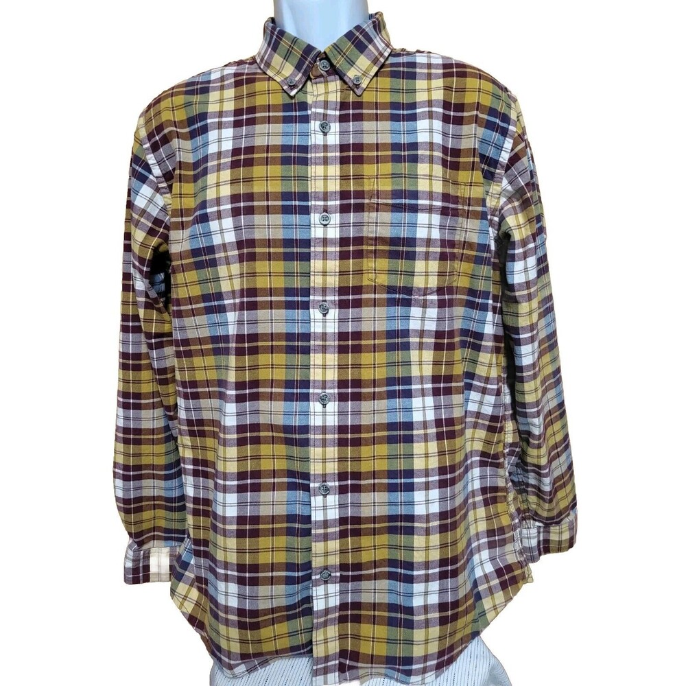 Eddie Bauer Mens Large Button Down Shirt Classic Fit 100% Cotton